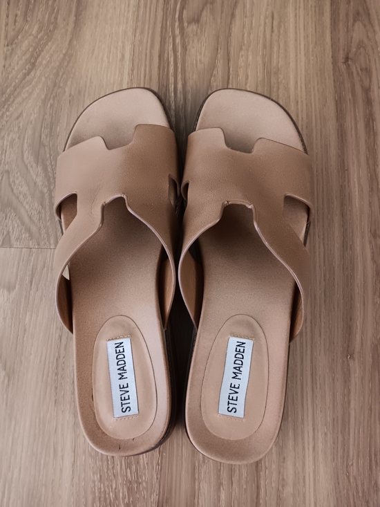 Steve Madden Shoes - Steve Madden Neutral Tan Slide Mules